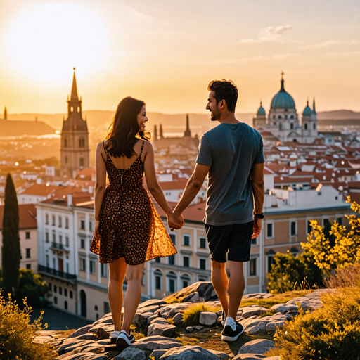 Sunset Romance on the Hilltop