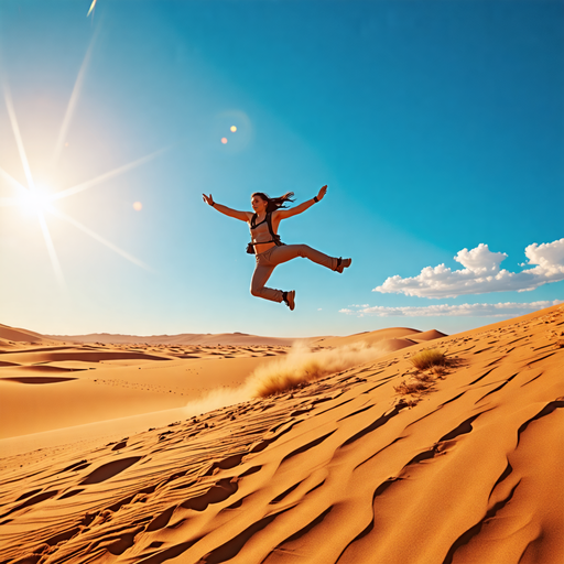 Leap of Joy in the Desert Sun