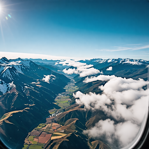 Majestic Mountain Peaks Piercing the Clouds