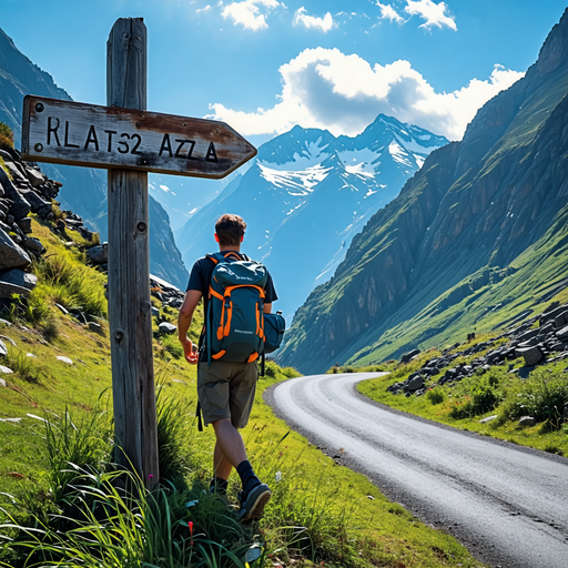 A Hiker’s Journey Through Majestic Peaks