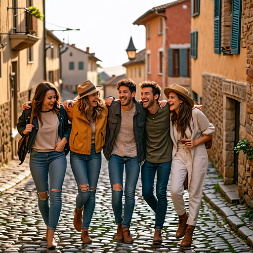 Friends Embracing the Joy of European Travel