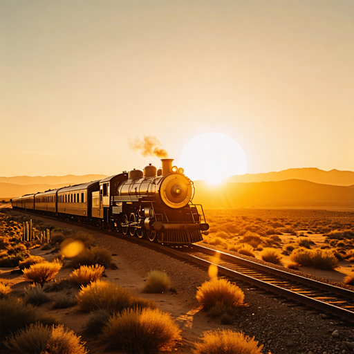 Chasing the Sunset on a Vintage Steam Locomotive