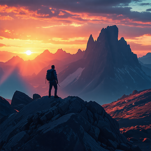 Silhouetted Against the Sunset: A Hiker’s Moment of Awe