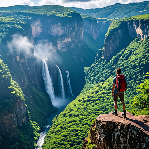 Awe-Inspiring Waterfall Plunges into a Lush Canyon