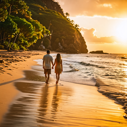 Sunset Romance on the Beach