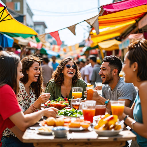 Laughter and Light: Friends Gather for a Festive Meal