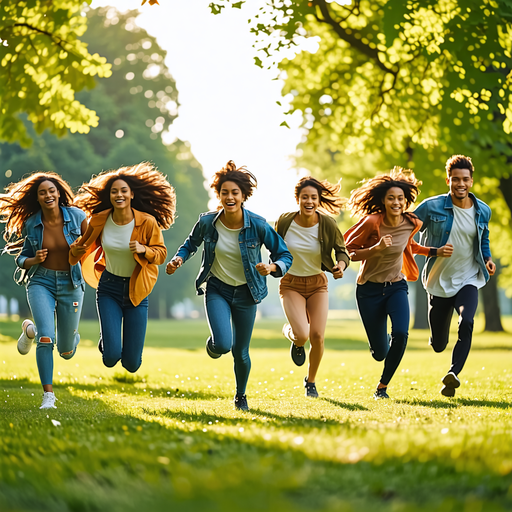 Sun-Kissed Joy: Friends Embrace the Day