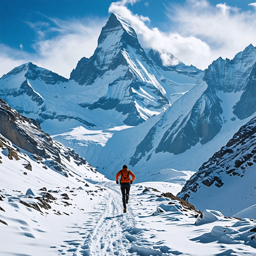 Conquering the Peak: A Hiker’s Journey Through Snowy Majesty