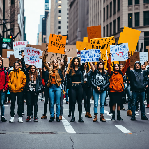 Protesters Take to the Streets in a Show of Unity and Defiance