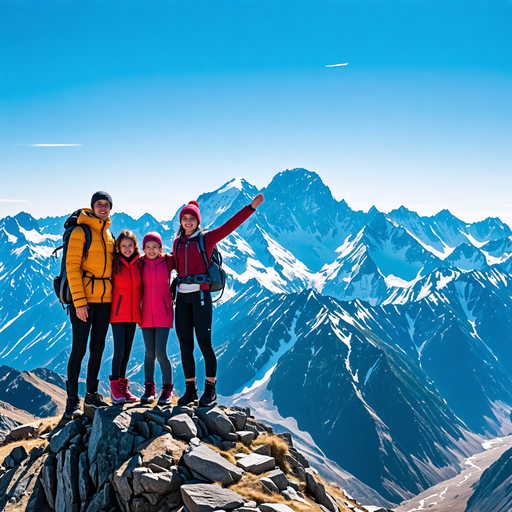 Conquering the Peak: A Family’s Triumphant Moment