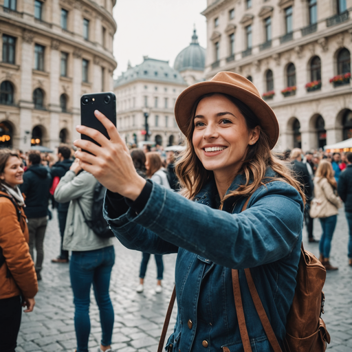 Capturing City Joy: A Selfie in the Heart of the Action