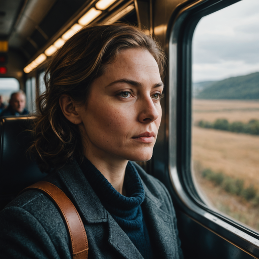 Lost in Thought: A Moment of Quiet Reflection on a Train Journey