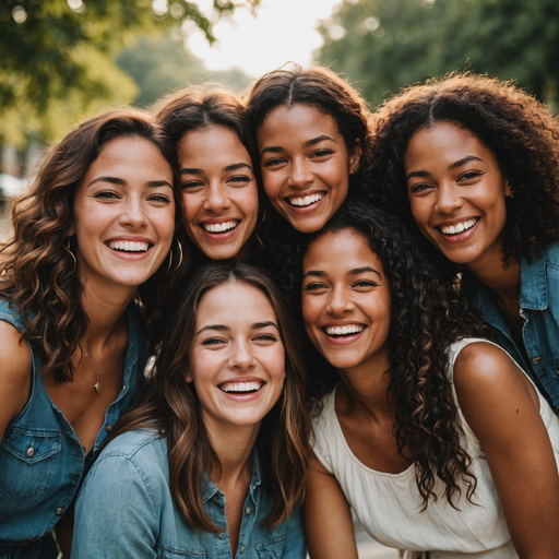 Friendship Goals: Six Women Radiate Joy in This Captivating Photo