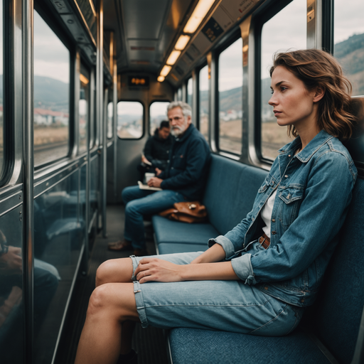 Lost in Thought: A Moment of Contemplation on a Train