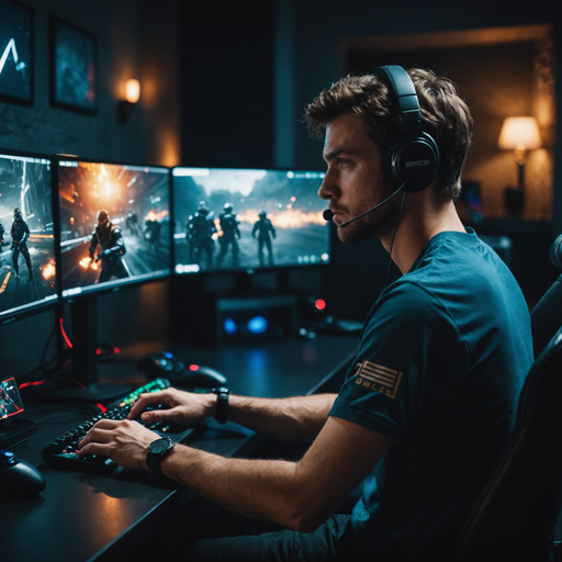 Lost in the Glow: A Gamer’s Intense Focus