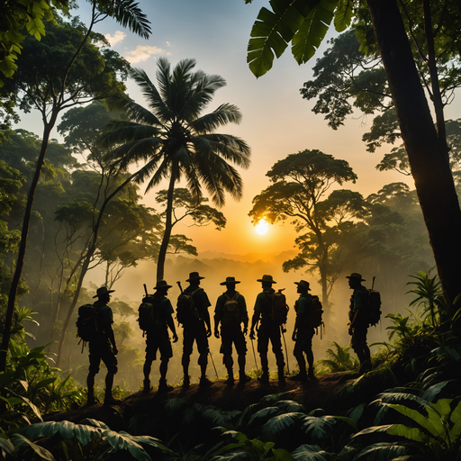 Silhouettes of Adventure: A Sunset on the Edge of the Unknown