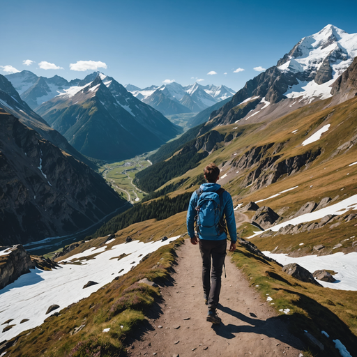 A Hiker’s Journey Through Majestic Peaks