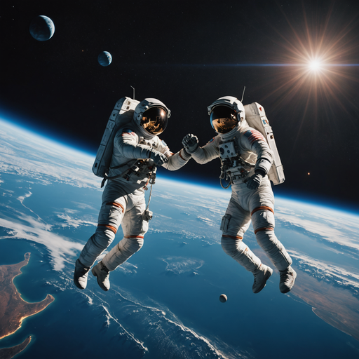 Awe-Inspiring View: Astronauts Embrace the Vastness of Space