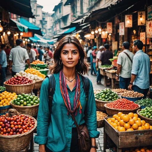 A Burst of Color and Life: Capturing the Essence of a Bustling Market