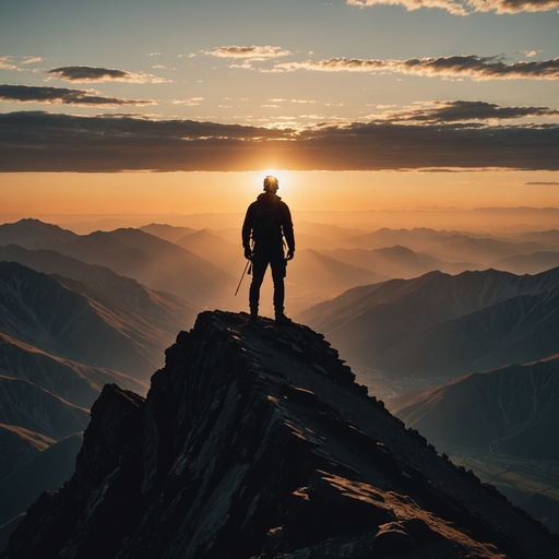 Silhouetted Serenity: A Moment of Tranquility on the Mountaintop