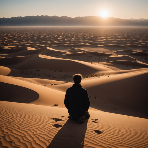 Solitude in the Desert Sunrise