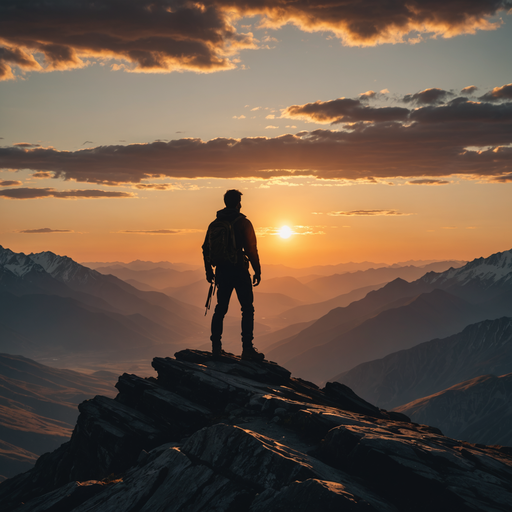 Silhouetted Against the Sunset: A Hiker’s Moment of Majesty