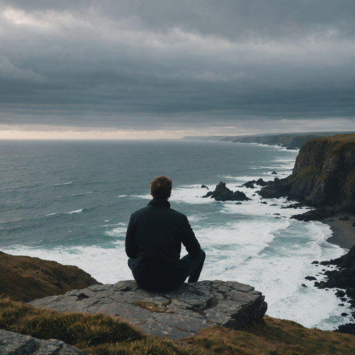 Solitude by the Stormy Sea