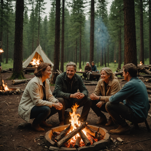 Campfire Tales: A Night of Laughter and Friendship