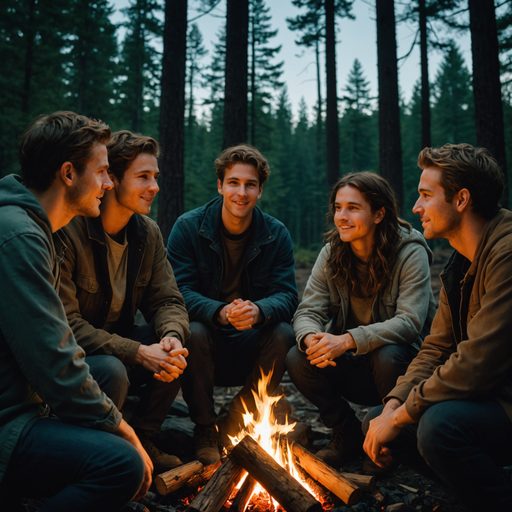 Campfire Camaraderie: A Night of Warmth and Friendship