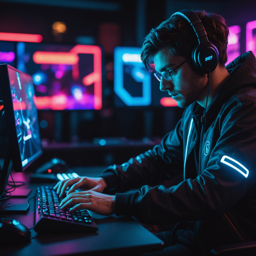 Neon Glow, Focused Flow: A Gamer’s World