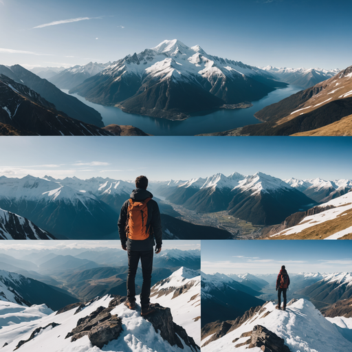 Conquering the Peaks: A Serene Panorama of Snowy Majesty