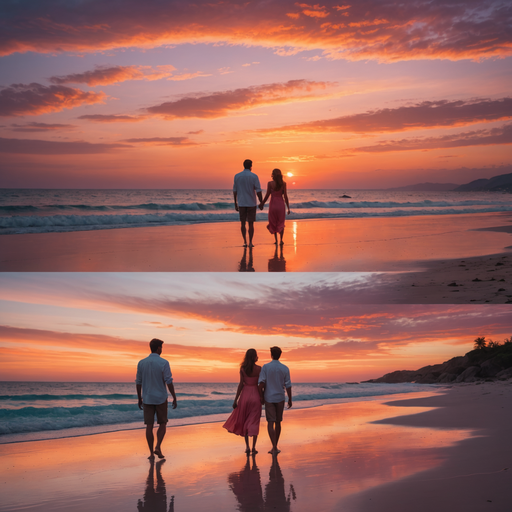 Sunset Romance on the Beach