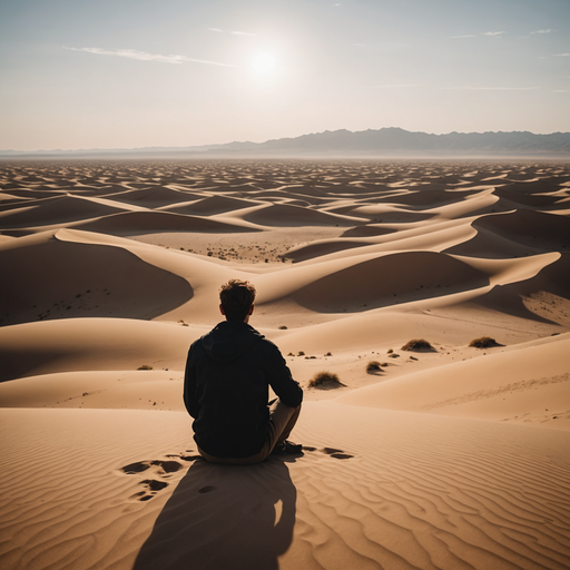 Solitude in the Desert: A Moment of Tranquility