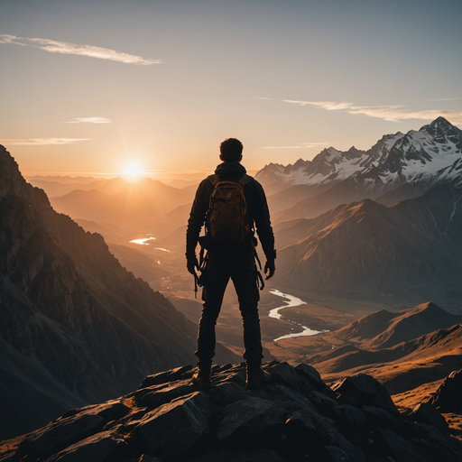 Golden Hour Solitude: A Hiker’s Moment of Reflection