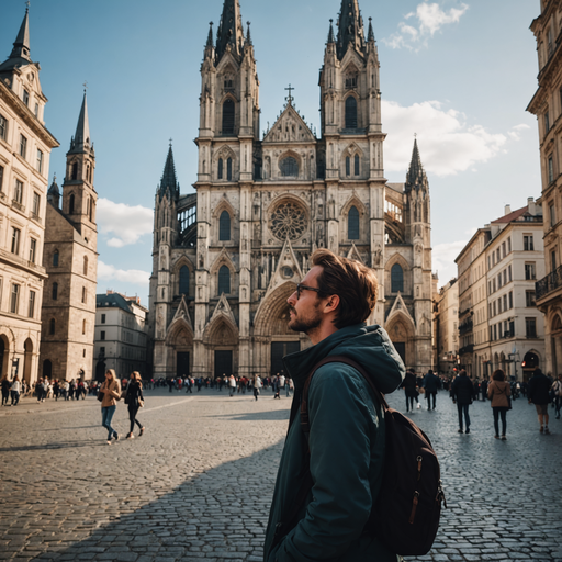 Tranquility Amidst the City: A Cathedral’s Majestic Presence