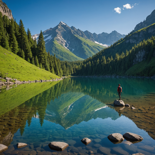 Solitude Amidst Majestic Peaks