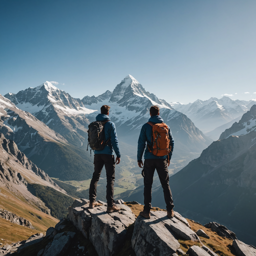 Awe-Inspiring Mountaintop View: Hikers Embrace the Vastness