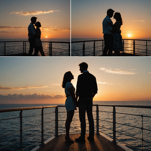 Silhouettes of Love Against a Sunset Sky