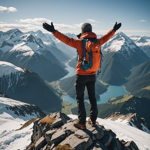 Conquering the Peak: A Hiker’s Triumphant Moment