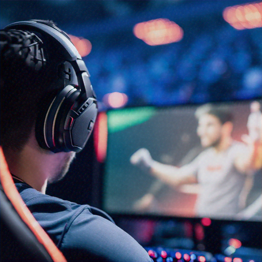 Immersed in the Game: A Gamer’s Intense Focus