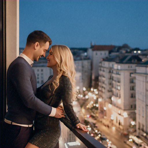 City Lights, City Love: A Romantic Embrace Under the Stars