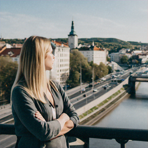 Contemplating the City: A Moment of Peace on the Bridge