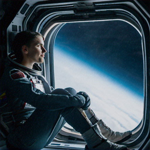 A Moment of Wonder: Astronaut Gazes at Earth from Space