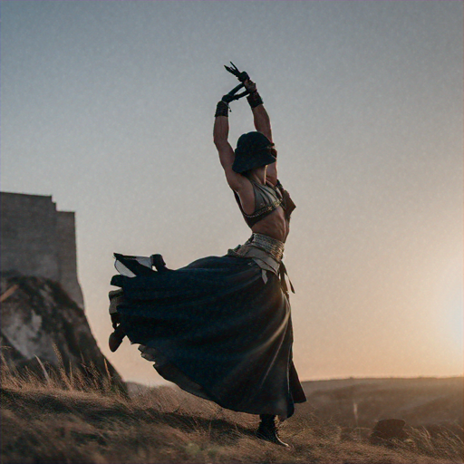 Sunset Dance: A Mystical Moment in the Field