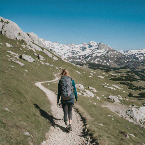 A Solitary Journey Through Majestic Peaks