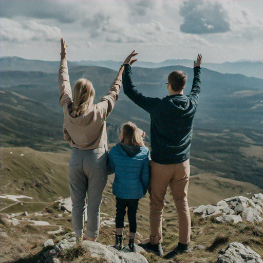 A Family’s Moment of Joy on a Mountaintop