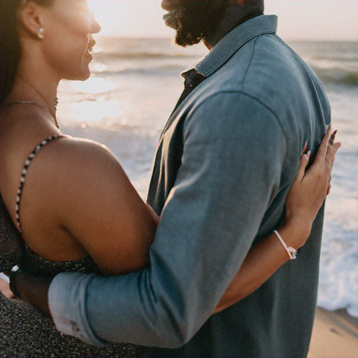 Silhouettes of Love at Sunset