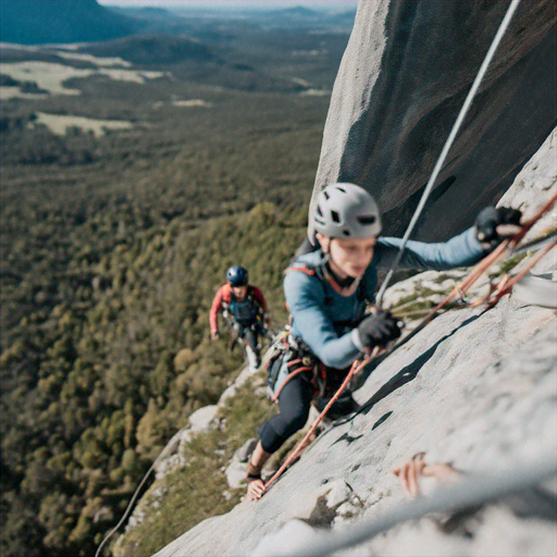 Adrenaline Rush: Climbers Conquer a Precarious Ascent