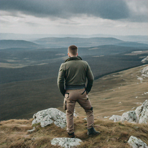 Silhouetted Against the Vastness: A Moment of Contemplation