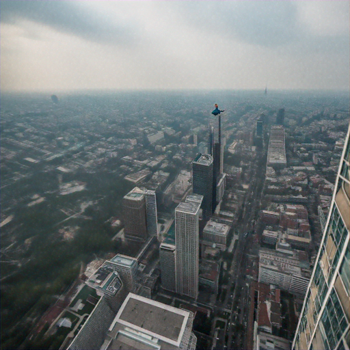 Silhouette of Mystery: A Solitary Figure Dominates the Urban Skyline